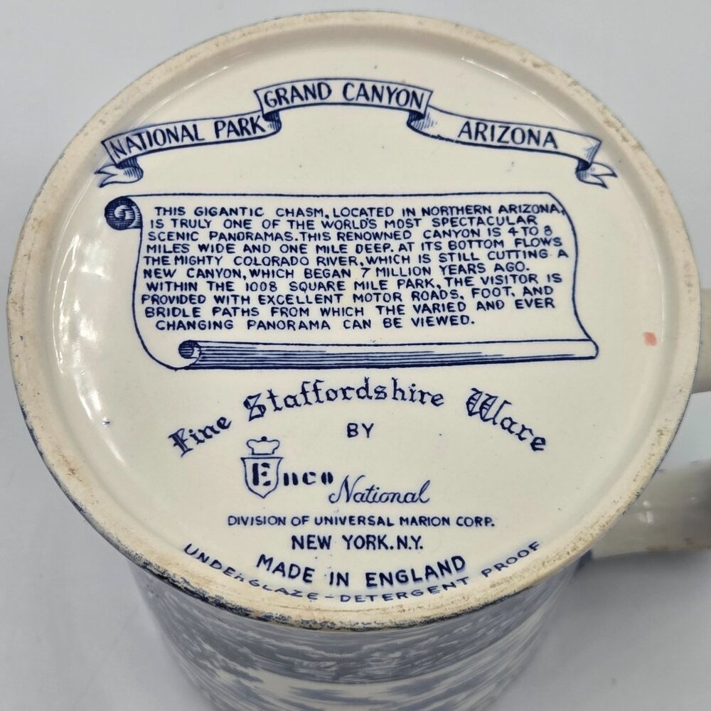 Enco National Fine Staffordshire Ware National Park Grand Canyon Arizona Tankard - Picture 10 of 10